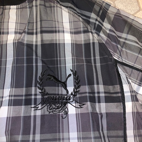 Puma Twista Lightweight Plaid Black/White Men’s Jacket - Size Small - Picture 4 of 10